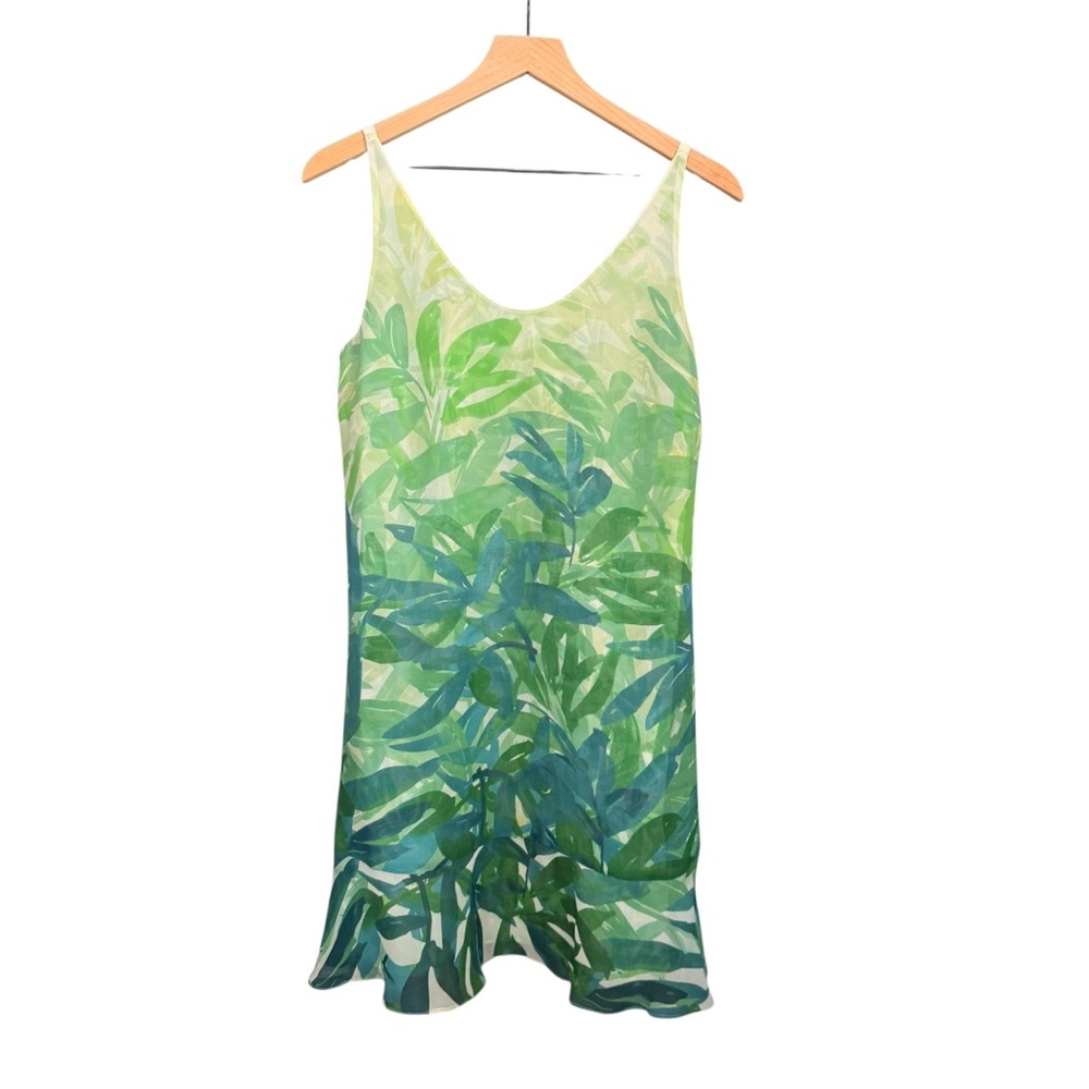 Cabi Castaway Tropical Green Sleeveless Dress